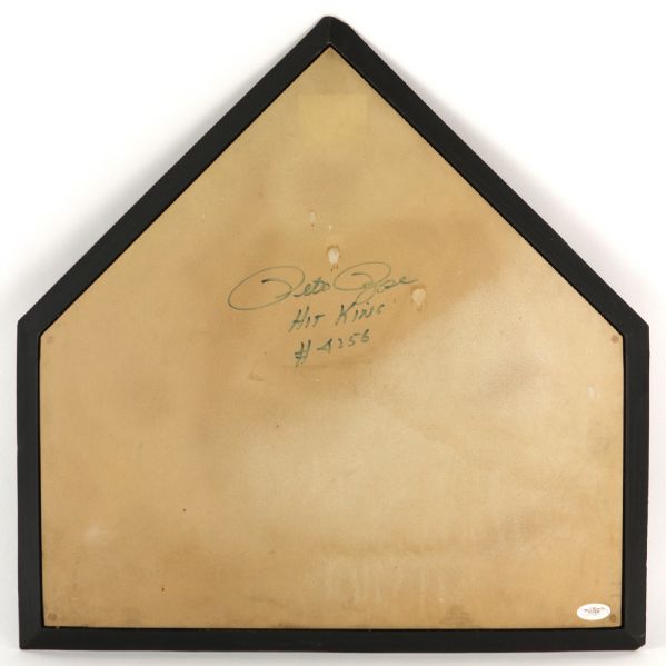 1990s Pete Rose Cincinnati Reds Signed & Inscribed Home Plate *JSA*