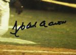 1974 Hank Aaron Atlanta Braves Signed 12 x 15 Record Breakers Display (JSA) 554/755