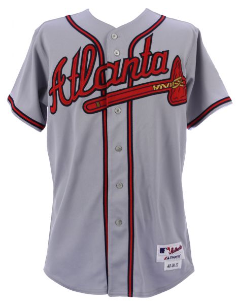2006 Chipper Jones Atlanta Braves Game Worn Road Jersey (MEARS LOA/MLB Hologram)