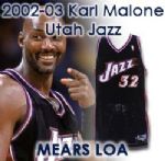 2002-03 Karl Malone Utah Jazz Game Worn Road Jersey (MEARS LOA)