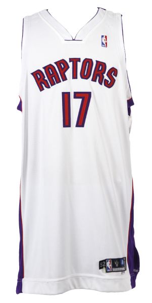 2004-05 Eric Williams Toronto Raptors Game Worn Home Jersey (MEARS A10 /Team LOA)