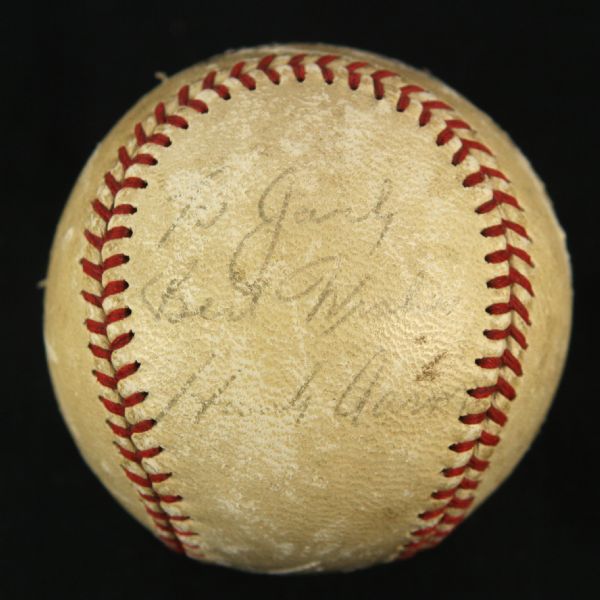 1970-73 Game Used ONL Feeney Baseball w/ Hank Aaron Clubhouse Signature (MEARS LOA)