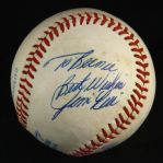 1984 Jim Rice Boston Red Sox Single Signed OAL Brown Game Used Baseball (MEARS LOA/JSA)