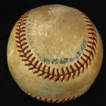 1988 (May 31) Mickey Tettleton Baltimore Orioles OAL Brown Kingdome Game Used Baseball (MEARS LOA)
