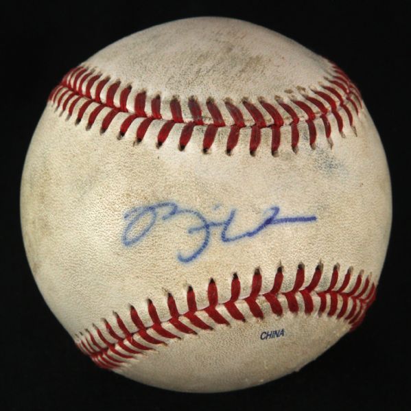 2004-05 Rickie Weeks Milwaukee Brewers Single Signed OML Moore Minor League Game Used Baseball (MEARS LOA/JSA)
