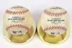 2004 (August 13) Milwaukee Brewer Florida Marlins OML Selig Miller Park Game Used Baseballs - Lot of 2 (MEARS LOA)