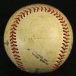 1949-53 Multi Signed OAA Dudley Game Used Baseball w/ 9 Signatures Including Ralph Kiner, Babe Herman & More (MEARS LOA/JSA)