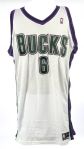 2005-06 Andrew Bogut Milwaukee Bucks Game Worn Home Jersey (MEARS A10)