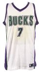 2002-03 Toni Kukoc Milwaukee Bucks Game Worn Home Jersey (MEARS LOA)