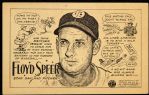 1946-48 Floyd Speer Oakland Oaks PCL 3.5" x 5.5" Illustrated Player Card