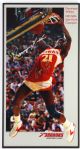 1985 Dominique Wilkins Atlanta Hawks Signed 15" x 28" Framed Brooks Slam Dunk Champion Poster (JSA)
