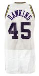 1987-88 Darryl Dawkins Utah Jazz Game Worn Home Jersey (MEARS A9)