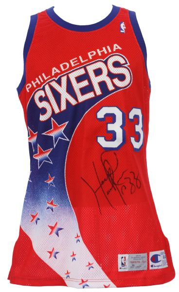 90's Hershey Hawkins Philadelphia 76ers Champion NBA Jersey Size