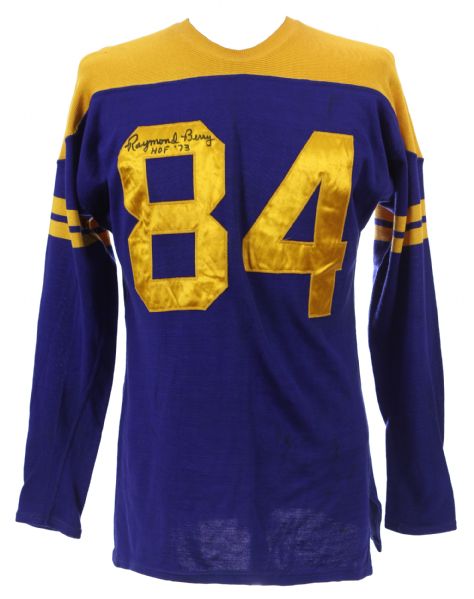 1955 Raymond Berry Baltimore Colts Signed East West All Star Game Worn Jersey w/ Program, Ticket Stubs & Signed Photos (MEARS A10/JSA/Player Letter)