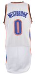 2012 (November 4) Russell Westbrook Oklahoma City Thunder Game Worn Home Jersey (MEARS A10 /NBA Letter)