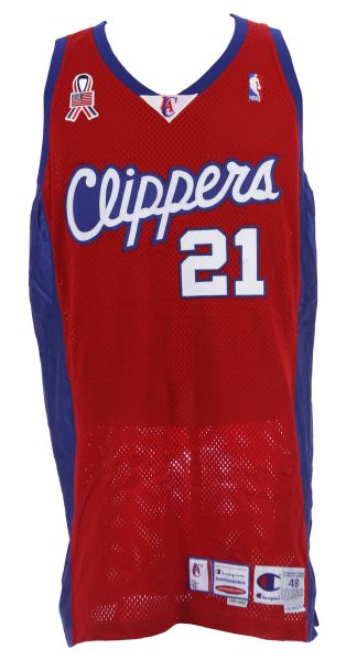 2001-02 Darius Miles Los Angeles Clippers Game Worn Road Jersey (MEARS LOA)
