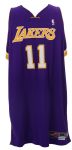 2003-04 Karl Malone Los Angeles Lakers Game Worn Road Jersey (MEARS LOA)