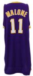 2003-04 Karl Malone Los Angeles Lakers Game Worn Road Jersey (MEARS LOA)