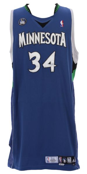 2008-09 Jason Collins Minnesota Timberwolves Game Worn Road Jersey (MEARS LOA)