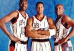 1998-99 Scottie Pippen Houston  Rockets Signed Photo Shoot Home Jersey (MEARS LOA)