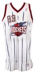 1998-99 Scottie Pippen Houston  Rockets Signed Photo Shoot Home Jersey (MEARS LOA)