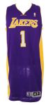 2013-14 Jordan Farmar Los Angeles Lakers Game Worn Road Jersey (MEARS LOA)