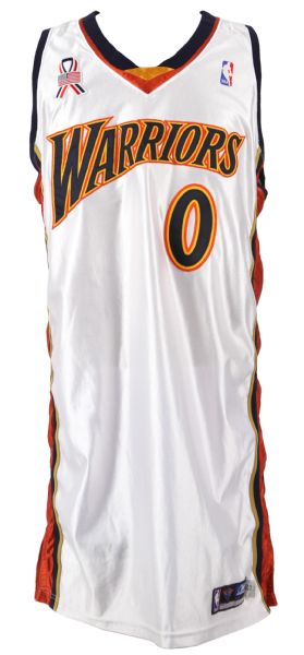 2001-02 Gilbert Arenas Golden State Warriors Game Worn Home Jersey (MEARS LOA)