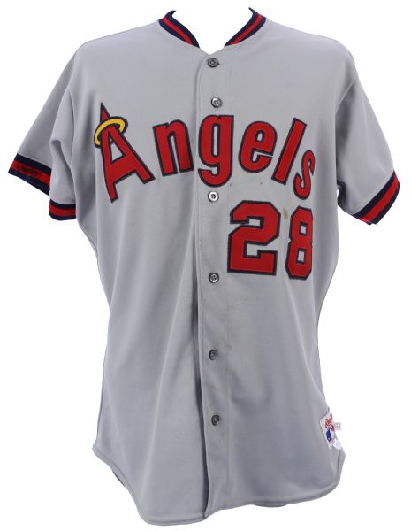 1990 Bert Blyleven California Angels Signed Game Worn Road Jersey (MEARS LOA/JSA)