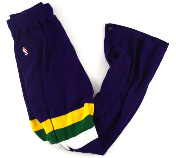 1989-90 John Stockton (Attributed) Utah Jazz Warmup Pants (MEARS LOA)