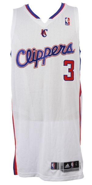 2011-14 Chris Paul Los Angeles Clippers Signed Game Worn Home Uniform (MEARS LOA/JSA)