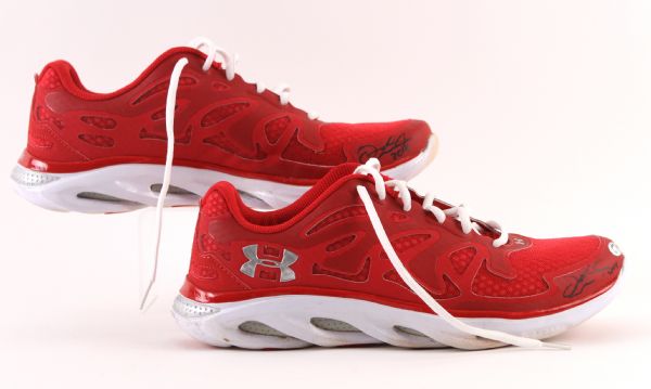 2014 Oscar Taveras St. Louis Cardinals Signed Game Worn Turf Shoes (MEARS LOA/JSA/Player Letter)