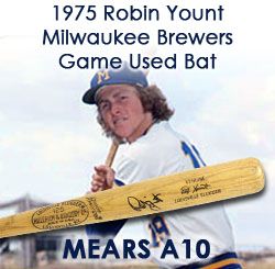 1975 Robin "Rob" Yount Milwaukee Brewers H&B Louisville Slugger Professional Model Game Used Bat (MEARS A10/JSA) “Collection of Team’s Groundskeeper”