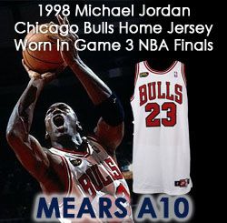 1998 Michael Jordan Chicago Bulls Game Worn NBA Finals Game 3 Home Jersey (MEARS A10)