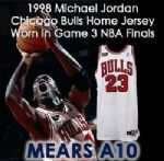 1998 Michael Jordan Chicago Bulls Game Worn NBA Finals Game 3 Home Jersey (MEARS A10)