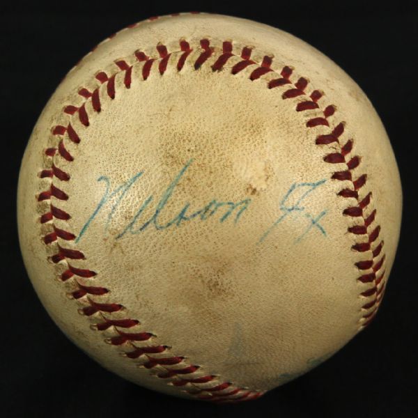 1959 Bill Veeck Nellie Fox Chicago White Sox Signed OAL Harridge Game Used Baseball (MEARS LOA/JSA)