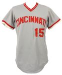1976 George Foster Cincinnati Reds Game Worn Road Jersey (MEARS A9)