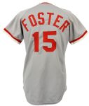 1976 George Foster Cincinnati Reds Game Worn Road Jersey (MEARS A9)