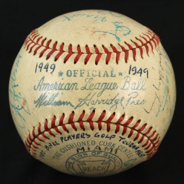 1949 Miami Ball Players Golf Tournament Multi Signed OAL Harridge Baseball w/ 18 Signatures Including Joe Louis, Dizzy Dean, Joe Medwick, Carl Hubbell, Happy Chandler & More (JSA)