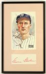 1960s Goose Goslin Washington Senators Signed 6" x 10" Framed Display (JSA)