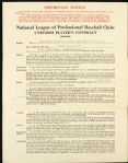 1943 Branch Rickey Brooklyn Dodgers Signed National League Player Contract (JSA)