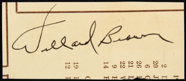 1940s Willard Brown Negro Leagues Signed Cut (JSA)