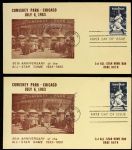 1983 Donnie Moore Atlanta Braves Signed All Star Game 50th Anniversary First Day of Issue Envelopes - Lot of 2 (JSA)