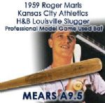 1959 Roger Maris Kansas City Athletics H&B Louisville Slugger Professional Model Game Used Bat (MEARS A9.5) “Used Final Season Before Being Traded To Yankees”