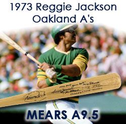 1973 Reggie Jackson Oakland A’s Signed Adirondack Professional Model Game Used Bat (MEARS A9.5/JSA) “Used During His MVP & 2nd World Championship Season”