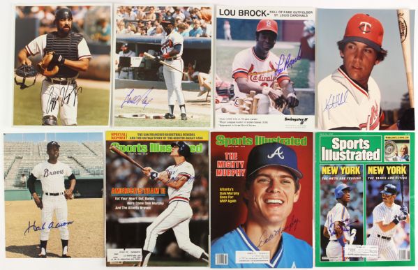 1980s MLB Hall of Famers & Stars Signed Collection - Lot of 12 w/ Hank Aaron, Dale Murphy, Frank Thomas, Steve Carlton & More (JSA)