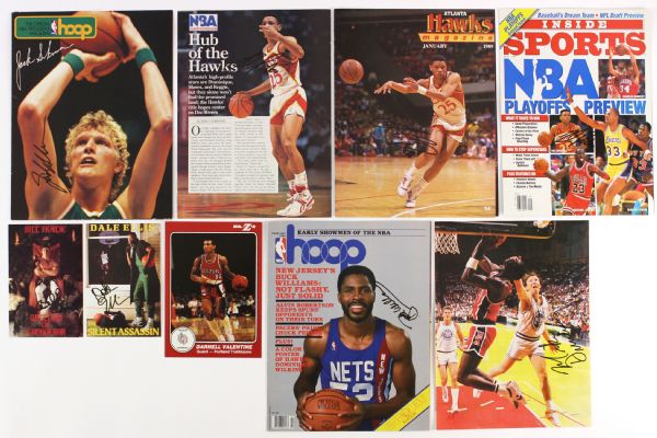 1980s NBA & NFL Signed Collection - Lot of 9 w/ Doc Rivers, Jack Sikma, Buck Williams & More (JSA)