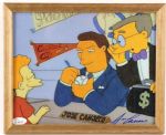 1990s Jose Canseco Oakland Athletics Signed 8.5" x 11" Framed Simpsons Still *JSA*