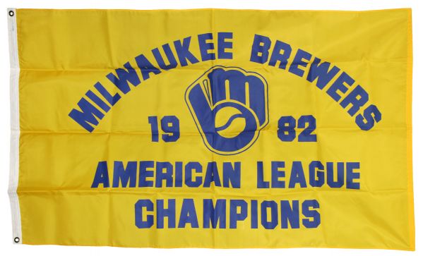 1982 Milwaukee Brewers American League Champions 36" x 60" Flag