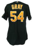 2013 (October 4, 7-8) Sonny Gray Oakland Athletics ALDS Game Worn Alternate Jersey (MEARS LOA/MLB Hologram)