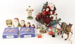 Huge Lot of Collectible Santa Claus Figures Packers Brewers Coca Cola Hot Wheels 50+